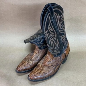 Laredo Faux Snake Skin Boots 10D 83828 7 HAS PEELING - Picture 1 of 17