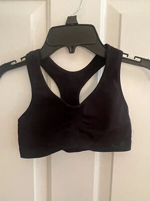 Sujetador deportivo Champion negro espalda cruzada, niñas talla grande Foto 1 de 3