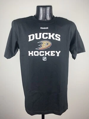 Camisa de hockey para hombre Reebok Anaheim Ducks negra de algodón manga corta NHL NUEVA CON ETIQUETAS XL Foto 1 de 4