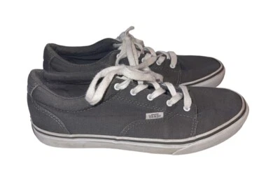 Zapatos informales Vans clásicos con cordones bajos grises juveniles talla 7 Foto 1 de 4