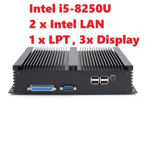 🇬🇧 Fanless Mini PC IPC Intel i5 8250U Gen, 2* LAN 6*RS232, LPT, 3 Display, UK - Picture 1 of 5