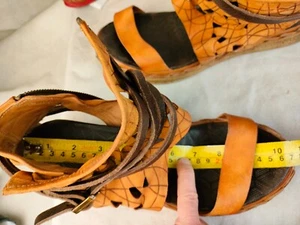 A.S.98 Womens Brown Leather Sandals Size 42 uk 9 - Picture 1 of 17