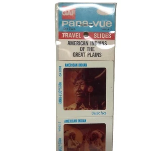 Vintage neu in Verpackung Pana-Vue Indianer der Great Plains 5 Dias Indianer - Bild 1 von 11