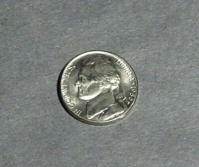 1986-P JEFFERSON NICKEL (5c)  "BU UNCIRCULATED"  PHOTO STOCK ITEM BUY IT - Image 1 of 2