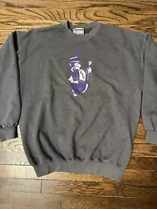 Vtg Kansas State Wildcats Football NCAA CREWNECK Sweatshirt Mens Large Gray - Picture 1 of 6