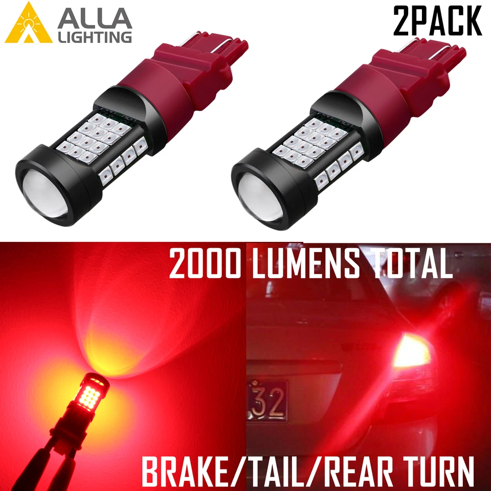 AllaLighting 3157 Brake/Tail Light Bulb,Rear Turn Signal Blinker Lamp,Bright Red - Image 1 of 4