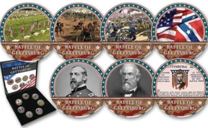 Schlacht von Gettysbury 7 Viertel Emaille Set #62S - Bild 1 von 14