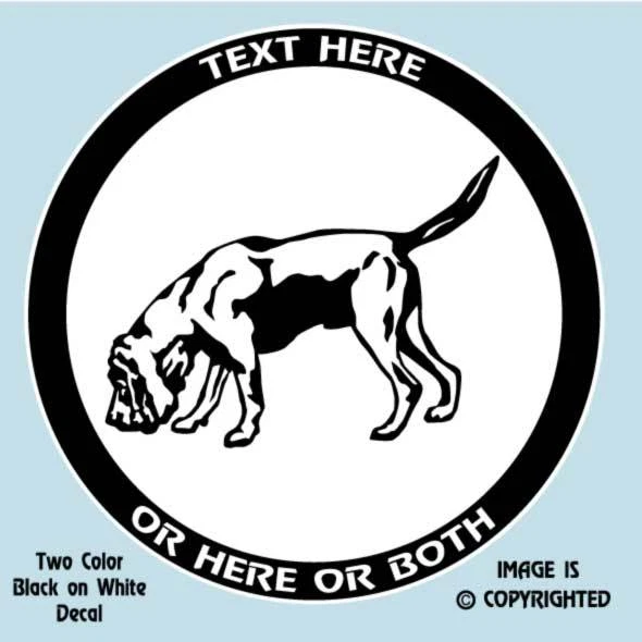 Bloodhound personalizado - 2 colores calcomanía/pegatina - #D018 Foto 1 de 1