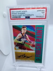 FRANZ WAGNER 2021-22 COURTKINGS ROOKIE RC FRESH PAINT AUTO PSA 7 07/199 SP MAGIC - Picture 1 of 2