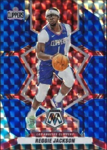 2021-22 Panini Mosaic Prizm Blue #183 - Reggie Jackson [/99] - Picture 1 of 2