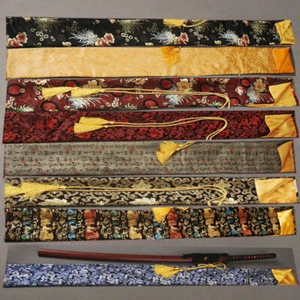 Japanese Samurai Sword Bag Katana Tanto Tai Chi Sword Cover Embroidery 70~130 cm - Picture 1 of 25