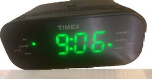 Timex T231Y Alarm Clock Radio 2 Alarm Radio Buzzer Display Dimmer Snooze/Sleep