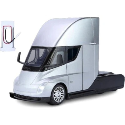 1:24 Tesla Semi Truck Head Alloy Model Car Toy Diecast Vehicle for Decoration - Image 1 of 4