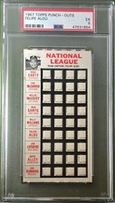 1967 TOPPS PUNCH-OUTS FELIPE ALOU PSA 5 ATLANTA BRAVES TEST ISSUE