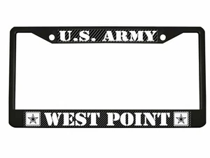U.S. Army West Point Design Car License Frame Auto Tag Holder (Carbon) - Bild 1 von 4