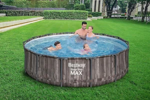Bestway 56438 Steel Pro Max Frame Pool Set, mit Filterpumpe Ø 457 x 127 cm NEU - Bild 1 von 3