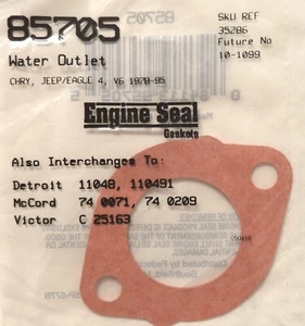 Engine Seal Water Outlet Gasket 85705 35286 Fits 1978-1995 Chrysler Jeep Eagle - Picture 1 of 1