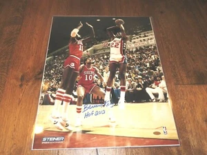 Bernard King signed New Jersey Nets 16x20 Foto handsigniert Steiner Sports COA - Bild 1 von 6