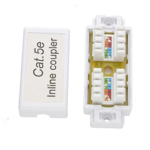 Inline Perforatrice Bas Raccord pour Lan Câbles CAT5e Blanc - Photo 1/4