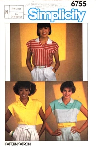 Easy Misses Pullover Oberteil Simplicity Schnittmuster 6755 Größen 10 12 14 - Bild 1 von 2