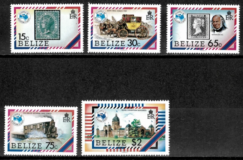 Belice 1984 - Exposición de estampillas Ausipex - Juego de 5 estampillas - Scott #726-30 - MNH Foto 1 de 1