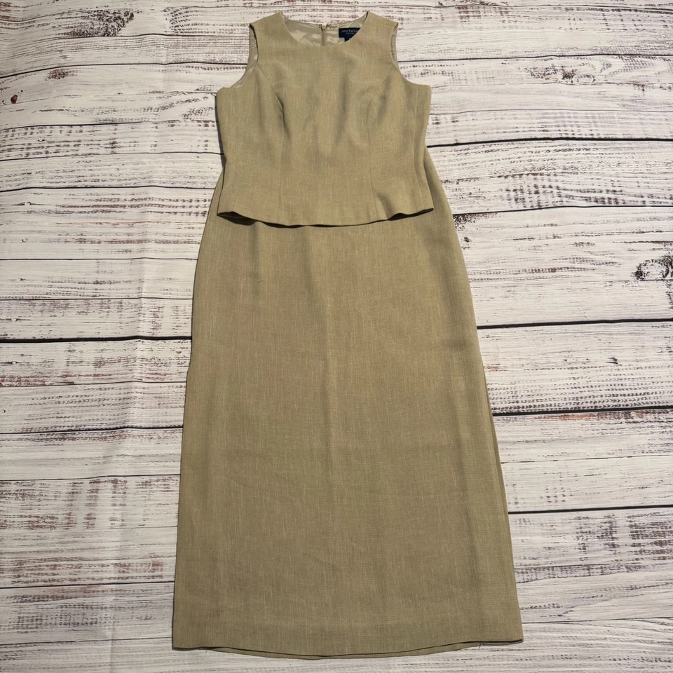 Vestido Falda Traje Top Ann Taylor 2 Piezas Beige Pequeño Para Mujer Talla 8 P Foto 1 de 4