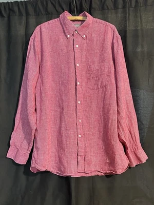 Daniel Cremieux Men's Linen Long Sleeve Button-Up Shirt Main Size Large (Z4) - Image 1 of 4