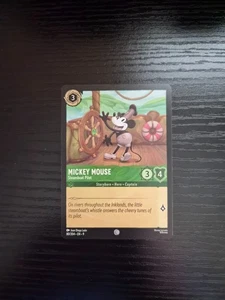 Disney Lorcana Fabled - Mickey Mouse - Steamboat Pilot #80/204 (sin lámina) - Imagen 1 de 2