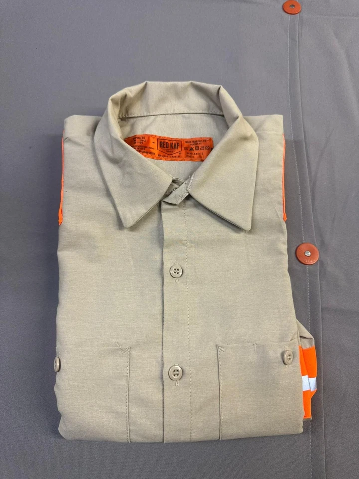 Camisa de trabajo industrial manga larga Red Kap para hombre visibilidad mejorada, caqui Foto 1 de 1