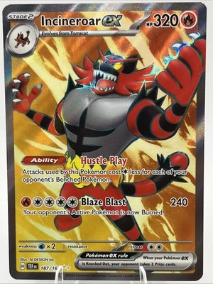 Incineroar ex Ultra Rare SV05: Temporal Forces 187/162 NM - Image 1 of 2