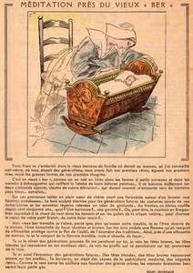 MEDITATION PRES DU VIEUX BER BERCEAU IMAGE 1936 PRINT - Picture 1 of 1