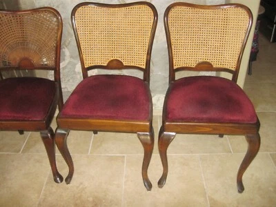 Juego de 4 sillas de mesa de comedor estilo Chippendale Foto 1 de 4