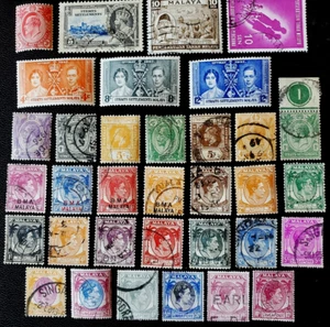 34 Briefmarken Malaya, Singapur, Straits Settlements Lot#50q - Bild 1 von 1