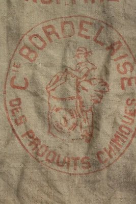 Sac en toile de jute Phosamo normal engrais Bordeaux burlap bag grain hessian - Photo 1/4