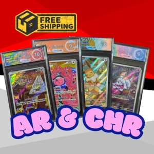 Pokémon Graded Card AR CHR Full Art Extended Label 8 9 10 Slab TCG - - Picture 1 of 2