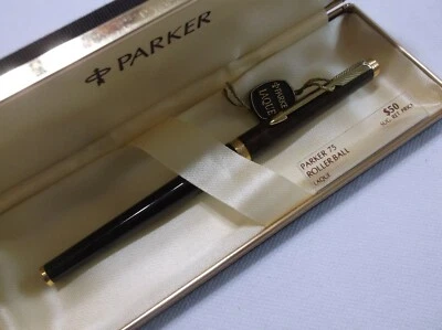Bolígrafo Parker 75 en marrón Thuya/laca negra/borde dorado Foto 1 de 4