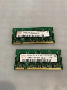 Hynix 512MB memory upgrade 2Rx16 PC2-5300s-55-12 HYMP564S64CP6-Y5 AB - Picture 1 of 2