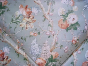 3-3/8Y Lee Jofa 819803 Trentham Hall Jasmine Grey Gray Floral Upholstery Fabric - Picture 1 of 4