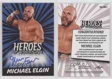 2023 Leaf Heroes of Wrestling Auto Blue Michael Elgin #BA-ME1 Auto