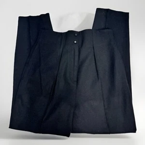 VTG Paul Alexander Men's Pleated Black 100% Wool Pants Trousers Sz 14 Lined - Picture 1 of 16