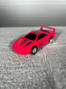 Mattel Arco Diecast 1980s Ferrari Pink Lightning Bolt Racing 2 Retro Vintage Car - Picture 1 of 7