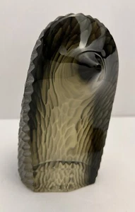 Estatuilla de erizo rizado Riccio Vetreria años 60 Exbor Glass Rozinek & Honzik COMO ESTÁ - Imagen 1 de 7