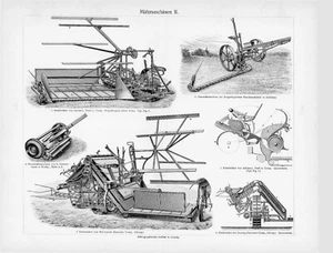 1905 FARM MACHINES THRESHERS VINTAGE ENGRAVING ILLUSTRATION PRINT 14pg MACHINERY - Picture 1 of 10