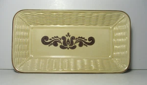 Vintage Pfaltzgraff Village Tray Rectangular Bread Server Basketweave Edges - Picture 1 of 4