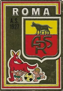 FIGURINA CALCIATORI PANINI 1973/74 SCUDETTONE ROMA FUORI RACCOLTA - Foto 1 di 2