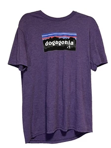Funny Dog Lover Gift "dogagonia" Purple Women Small Shirt Retro Fashion Novelty - Picture 1 of 9