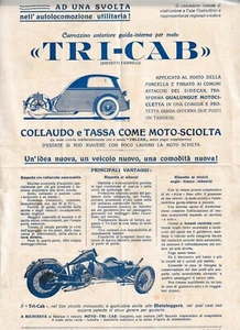 Volantino Carrozzino TRI-CAB per motocicletta - Meldi Torino anni '50 - Sidecar - Picture 1 of 1