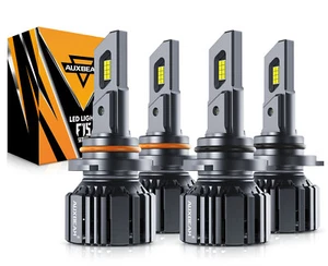 AUXBEAM 9005 9006 LED Headlight Kit Bulbs High/Low Upgrade Canbus Super Bright - Picture 1 of 15