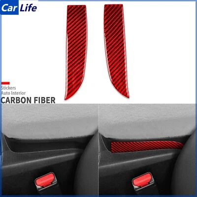 Reposabrazos de consola central de fibra de carbono rojo caja cubierta lateral moldura para Acura TLX 15-20 Foto 1 de 4