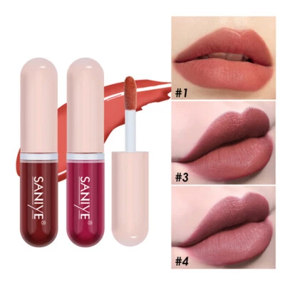 Mini Lipstick Matte Velvet Lip Gloss Lip Makeup Liquid Lip Tint Long Last _ - Image 1 of 4